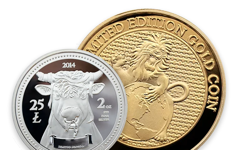 Gepersonaliseerde munten laten slagen. Gouden en zilveren munten op maat
