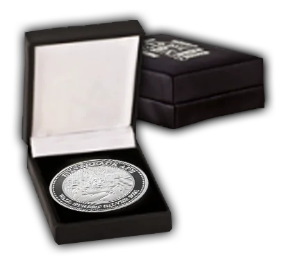 Aangepaste .999 zilveren munt in premium verpakking